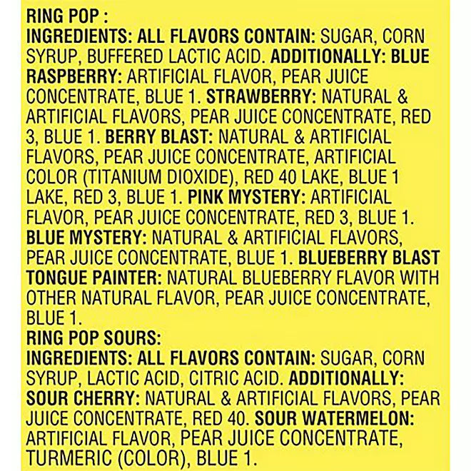 Ring Pop Variety Pack, 0.5 oz., 44 pk.