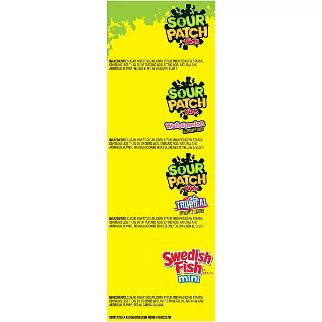 SOUR PATCH KIDS and SWEDISH FISH Candy, Fun Size, 200 pk.