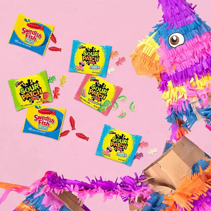 SOUR PATCH KIDS and SWEDISH FISH Candy, Fun Size, 200 pk.